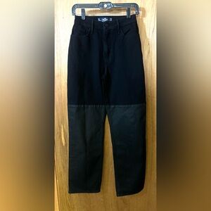 Hollister Black Two-Tone Pants. Ultra high rise Dad jeans. 1R size 25x31.
